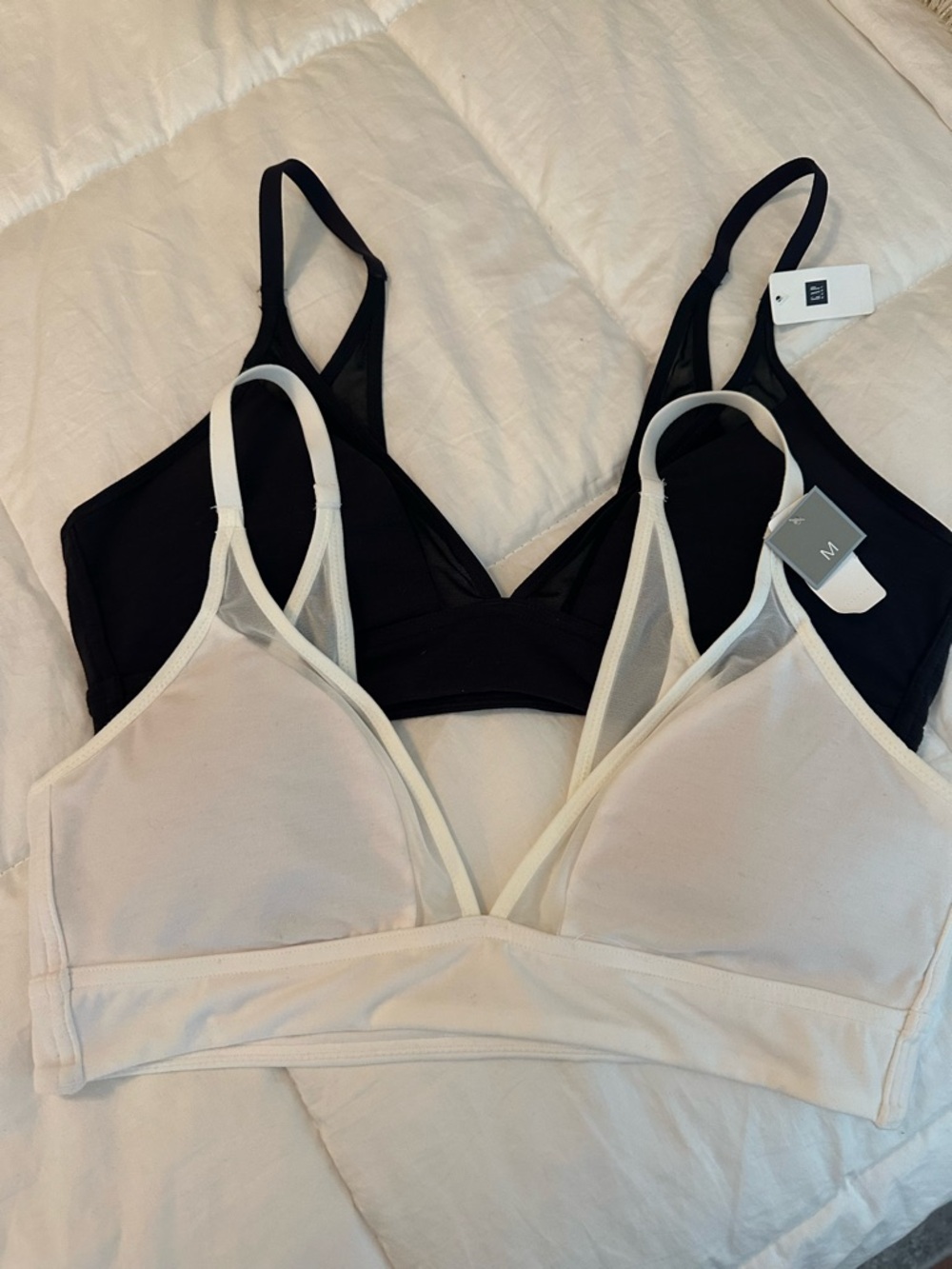 GapBody Everyday Soft Bralette - Black & White NWT